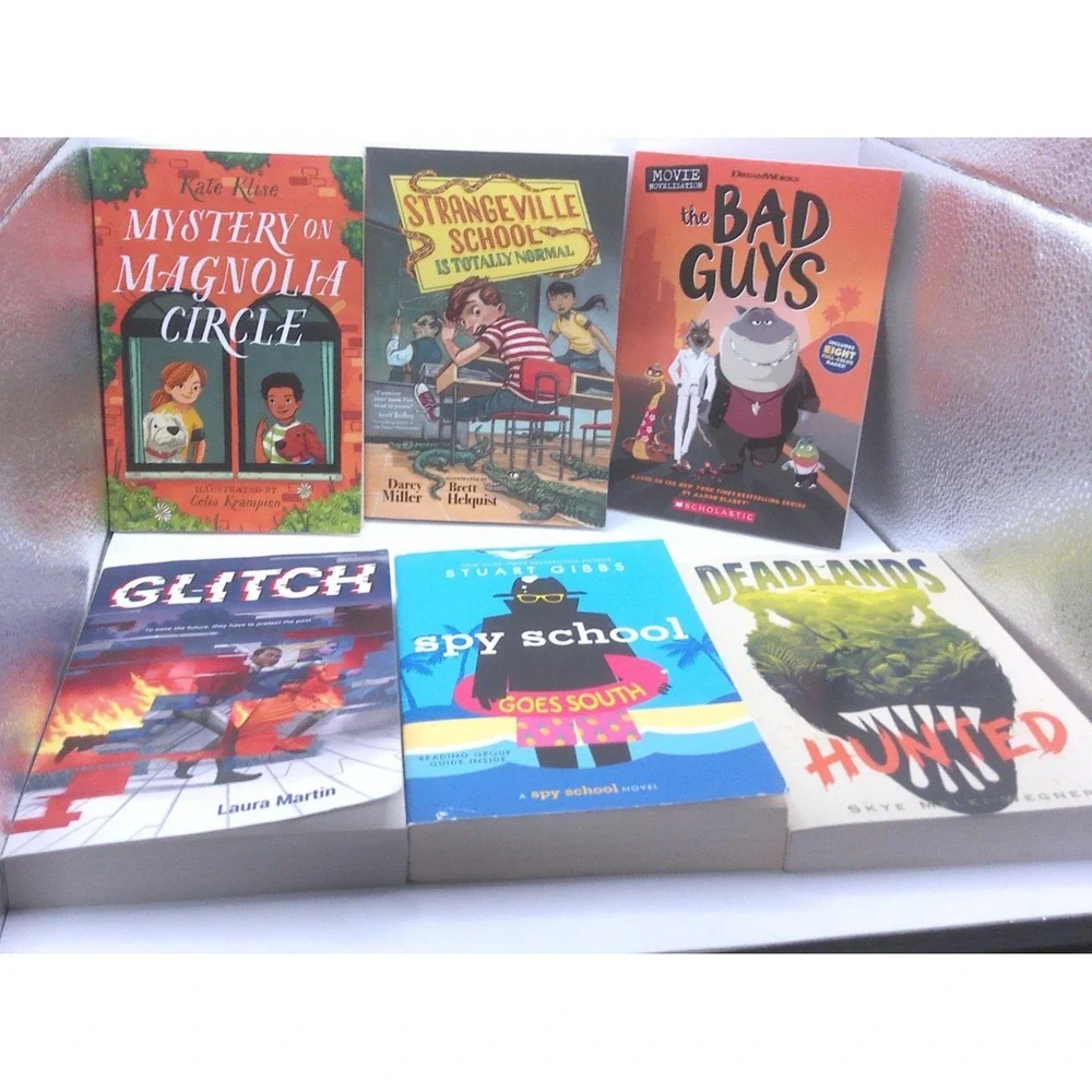 LOT OF 6 PAPERBACK BOOKS FOR READERS FROM 4-8TH GRADE